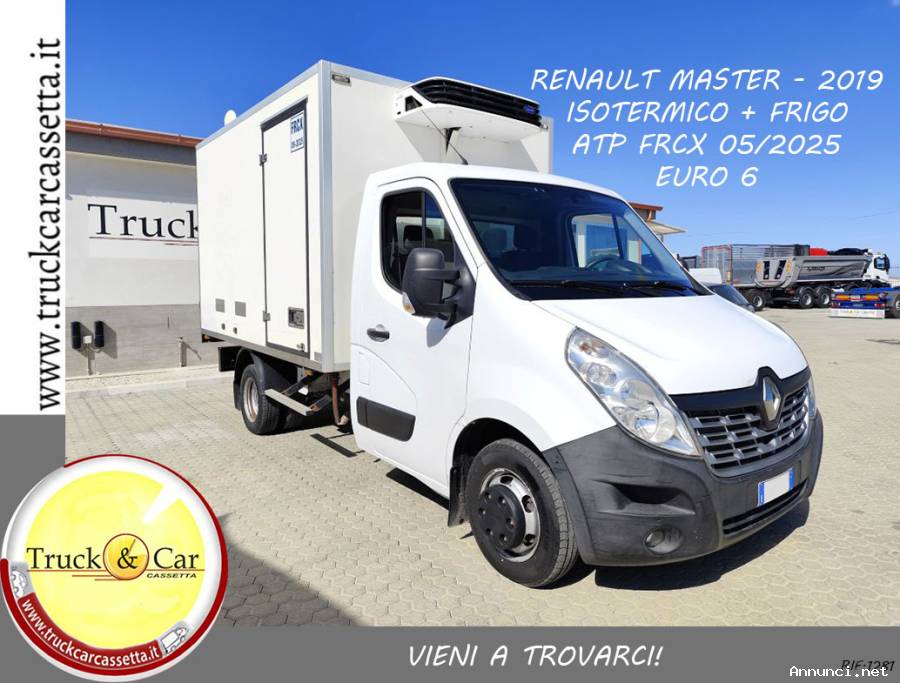 RIF.1281 RENAULT MASTER – 2019 – FURGONE ISOTERMICO CON GRUPPO FRIGO ATP FRCX 05/25 – EURO 6
