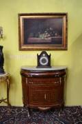 Servante a due sportelli mezzo giro stile Luigi XV intarsio a rombi
