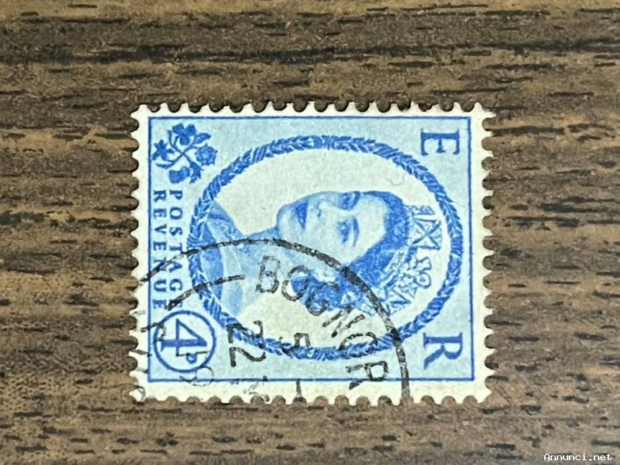 Francobollo della Regina Elisabetta Il degli anni '50. Molto Raro