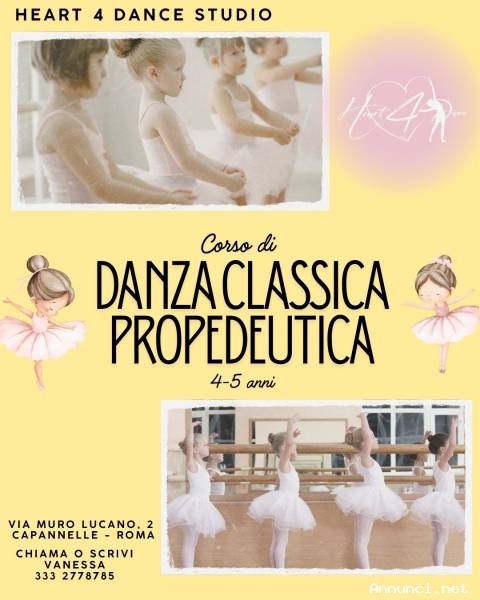 Corso di DANZA CLASSICA PROPEDEUTICA 4-5 anni