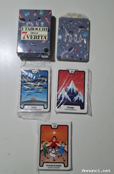 I tarocchi delle 7 Verità edizione 1985 rivista Annabella originale mazzo di 42 carte mai usate set