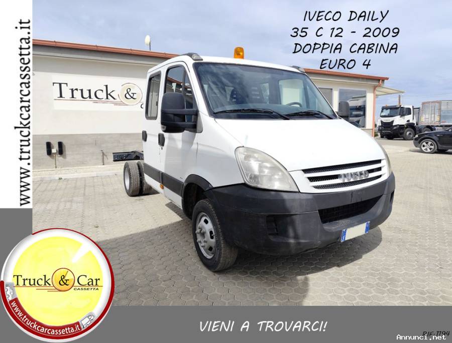 RIF.1194 IVECO DAILY 35 C 12 – 2007 – DOPPIA CABINA – TELAIO – EURO 4