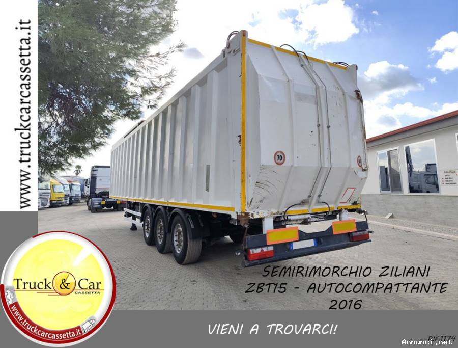RIF.1174 SEMIRIMORCHIO – AUTOCOMPATTANTE ZILIANI ZBT15 CON MOTORE INDIPENDENTE – 2016