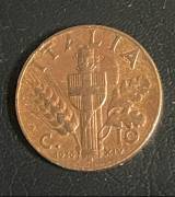 Vittorio Emanuele III 10 Centesimi 1936 Impero 1o anno di coniazione in rame Raro