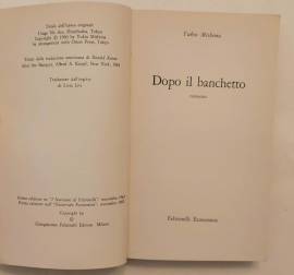 Dopo il banchetto di Yukio  Mishima 1°Ed.Feltrinelli, novembre 1982