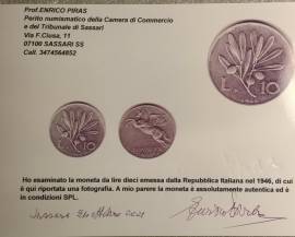 Moneta 10 lire 1946 - Rara