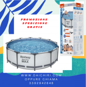 Bestway Piscina Rotonda fuori terra per esterno 366x100cm