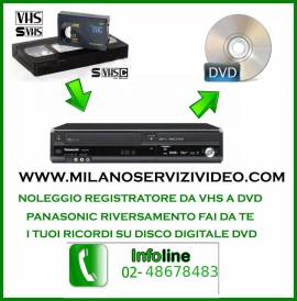 SONY BETAMAX NOLEGGIO AFFITTO LETTORE  PER RIVERSAMENTO AVI MP4 MOV