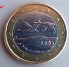 moneta fillandese con errore  moneta da un euro