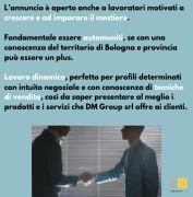 DM Group srl, cerca AGENTE DI COMMERCIO per la zona di Bologna e Provincia.