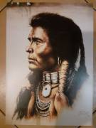 Blocco 5 Stampe Poster vintage disegni Pellerossa - Nativi americani Bill Hampton