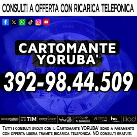 Eseguo consulti di Cartomanzia con offerta libera ricarica telefonica: il Cartomante Yoruba'