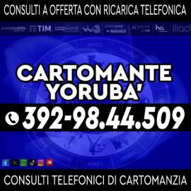 Avrai a disposizione fino a 30 minuti x 1 consulto di Cartomanzia con il Cartomante YORUBA'