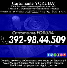 Consulto telefonico di Cartomanzia con offerta (ricarica telefonica) - il Cartomante Yorubà