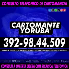 La Vera ed Autentica Cartomanzia con Offerta con Ricarica Telefonica - Il Cartomante YORUBA'