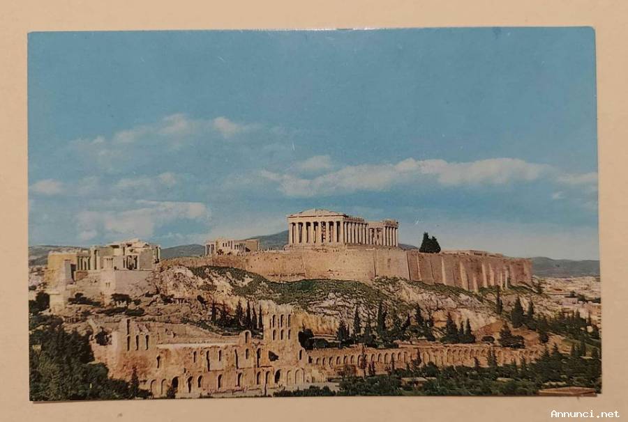 Cartolina non viaggiata Vista panoramica Acropoli di Atene Edizione Char I. Papadopoulos S.A.1972