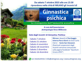 Ciclo di incontri GINNASTICA PSICHICA a Milano 