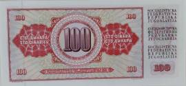 Banconota da 100 Dinara Jugoslavia anno 1981,qualità fior di stampa (FDS), Narodna Banka Jugoslavije