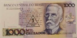 ND (1986-88) * Banconota Brasile 1000 Cruzados "Machado de Assis" Fior di stampa FDS