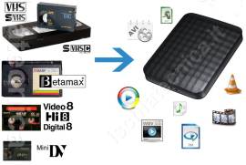 Conversione da VHS a DVD – Riversamento cassette 8mm Betamax Hi8 MiniDv su DVD o Hard Disk