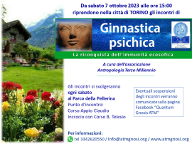 Ciclo di incontri GINNASTICA PSICHICA a Torino 