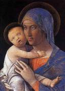 SPLENDIDA STAMPA ANDREA MANTEGNA: Madonna col Bambino cm.29,5x21