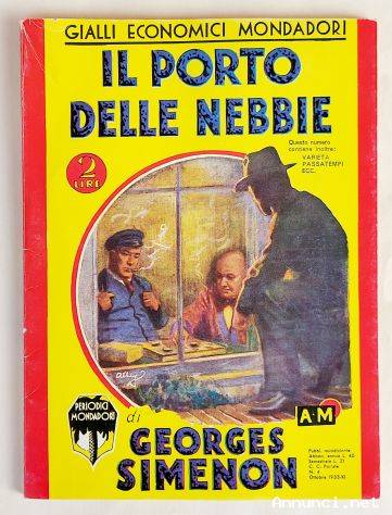 Il porto delle nebbie di George Simeon 1°Ed.Mondadori, maggio, 1937