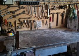 BANCO-Tavolo da officina con morsa acciaio