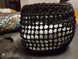 CESTINI in VERO CUOIO Intrecciati manualmente CESTINI in VERO CUOIO Intrecciati manualmente