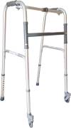 DEAMBULATORE PIEGHEVOLE con 2 ruote fisse e 2 puntali 