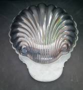 Ciotola grande FLEURON   made France   in argento placato   vintage anni’80. A   motivo di conchigli