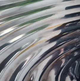 Ciotola grande FLEURON   made France   in argento placato   vintage anni’80. A   motivo di conchigli