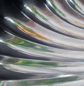 Ciotola grande FLEURON   made France   in argento placato   vintage anni’80. A   motivo di conchigli