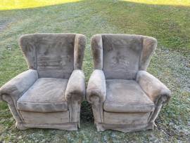 2 Poltrone di grandi dimensioni in velluto