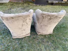 2 Poltrone di grandi dimensioni in velluto