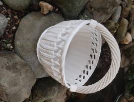 CESTO in CERAMICA BIANCA...(Centrotavola)