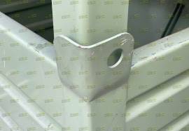 Cassoni contenitori a bocca di lupo in lamiera usati Cassoni contenitori a bocca di lupo in lamiera usati