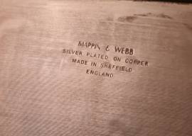 Vassoio vintage inglese MAPPIN&WEBB Made in Sheffield   silver plated on cooper in ottimo stato 