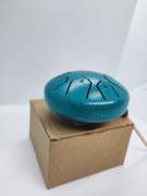 Tamburo in Acciaio Tongue Drum 10 cm 8 Note con Battente per Meditazione e Relax