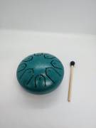Tamburo in Acciaio Tongue Drum 10 cm 8 Note con Battente per Meditazione e Relax