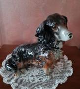 Cane Bassotto Antica Figurina anni '40 in porcellana marchiata Kunstporzellan Germania