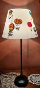 Piero Fornasetti per Antonangeli lampada da tavolo vintage mongolfiere , con la classica stampa su p