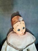 Grande Pierrot bambola vintage MIGLIORATI anno 1977 n° seriale 01-14-0898 viso e mani e piedi in vin