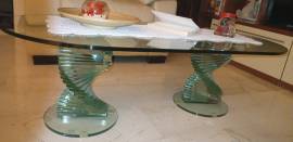 TAVOLINO VETRO OVALE