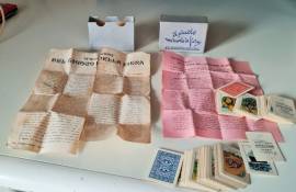MERCANTE IN FIERA 2 Piccoli mazzi antichi carte mignon A. VIASSONE Torino.In ottime condizioni e com