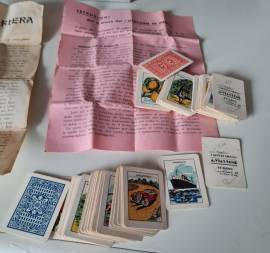 MERCANTE IN FIERA 2 Piccoli mazzi antichi carte mignon A. VIASSONE Torino.In ottime condizioni e com