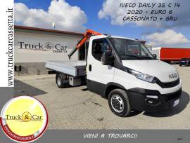 IVECO DAILY 35 C 14 – 2020 – CASSONATO CON GRU FASSI – EURO 6