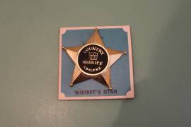 Stella Sceriffo Country sceriffo in metallo giocattoli anni 80 Western