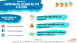 Webinar Gratuito: "L' importanza del Colloquio nell'iter di Selezione"