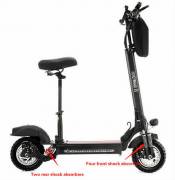 Scooter elettrico fuoristrada pieghevole per adulti 10 "con sedile 13AH 45KM/ H